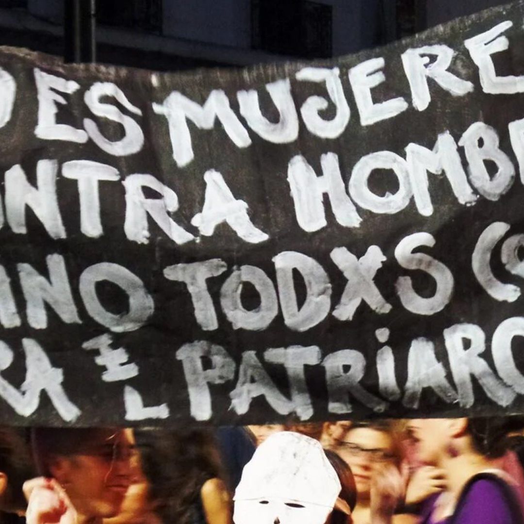 Participación hombres en marcha del 8 de marzo 2024