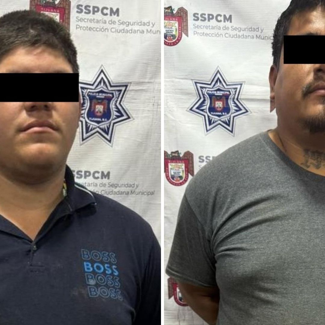 Policía de Tijuana Detiene a Dos Sujetos con Más de 40 Bidones con Gasolina Ilegal
