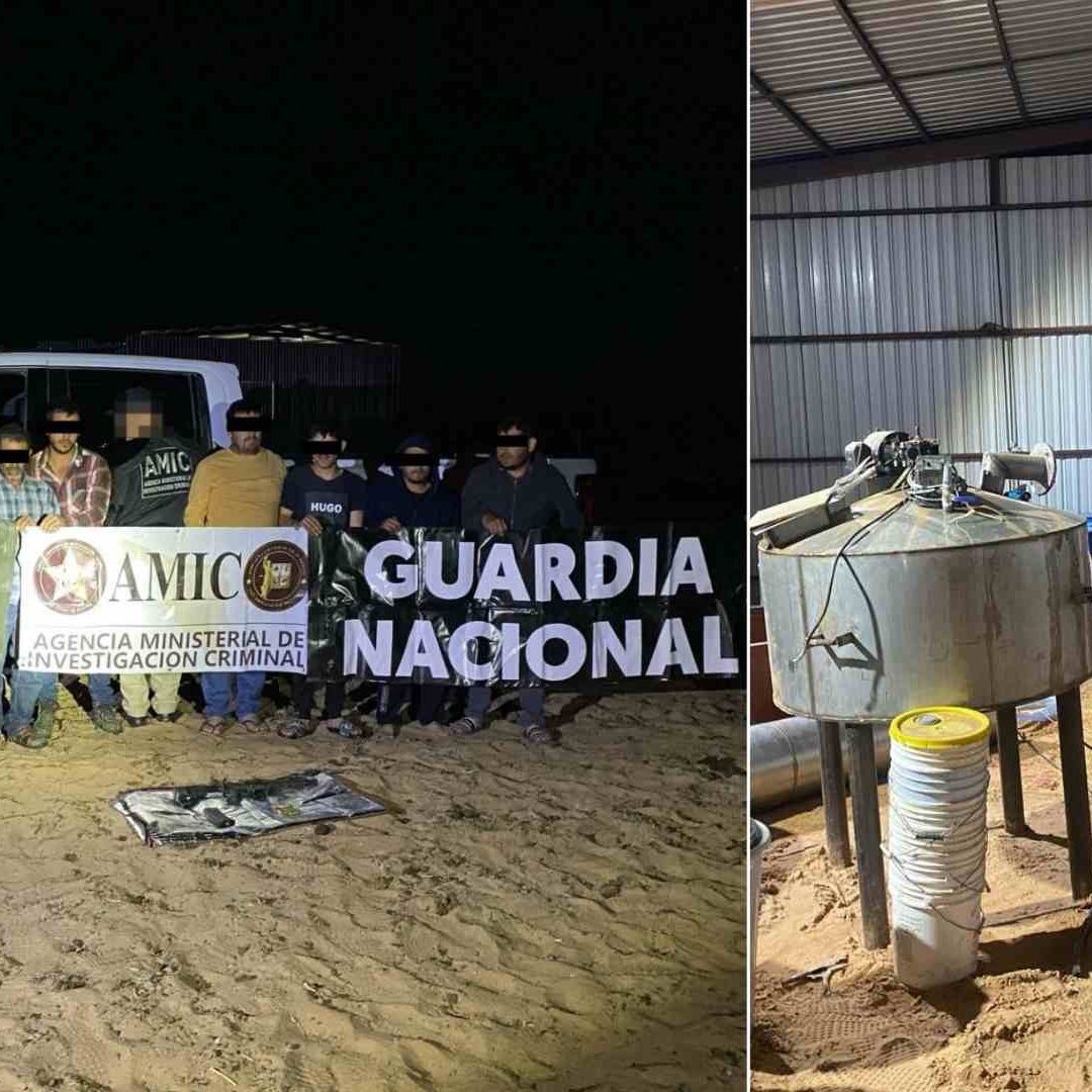 9 Detenidos en Laboratorio Clandestino de Puerto Peñasco en Sonora