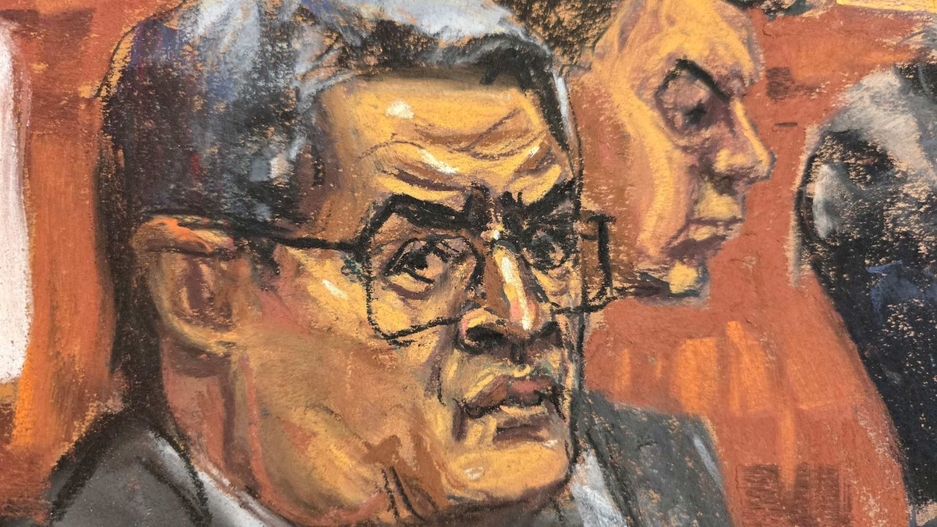 Expresidente de Honduras, Juan Orlando Hernández, durante juicio en Nueva York.