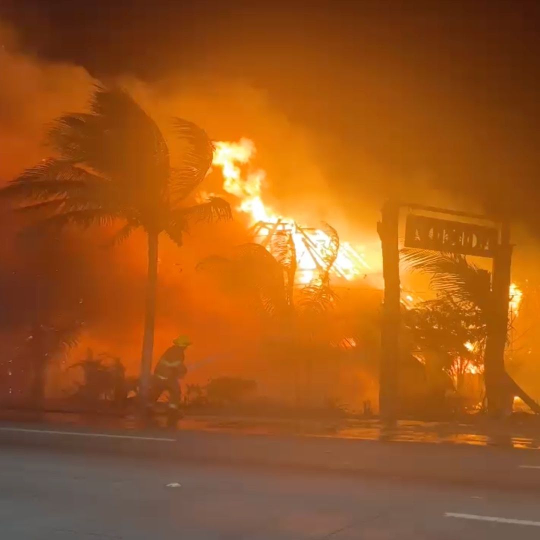 Incendio de restaurante Bokobá en Boca del Río