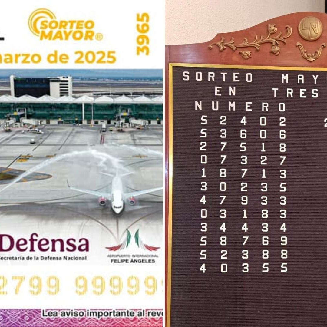 Consulta en qué estados se vendieron los billetes ganadores del Sorteo Mayor 3965 de la Lotería Nacional del martes 18 de marzo 2025