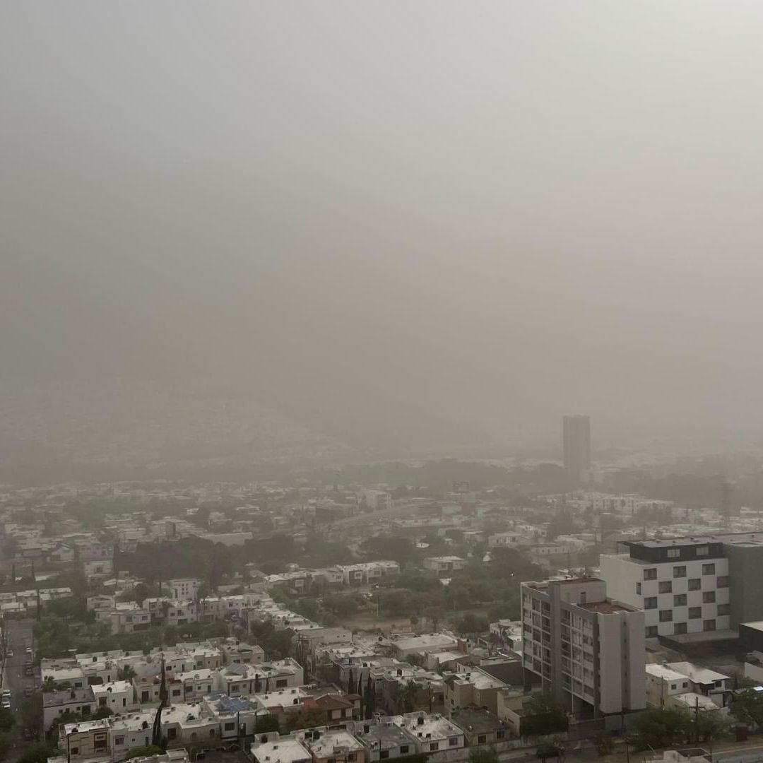 Contingencia Ambiental en Nuevo León Hoy por Altas Concentraciones de Polvo Provenientes de Texas y Coahuila