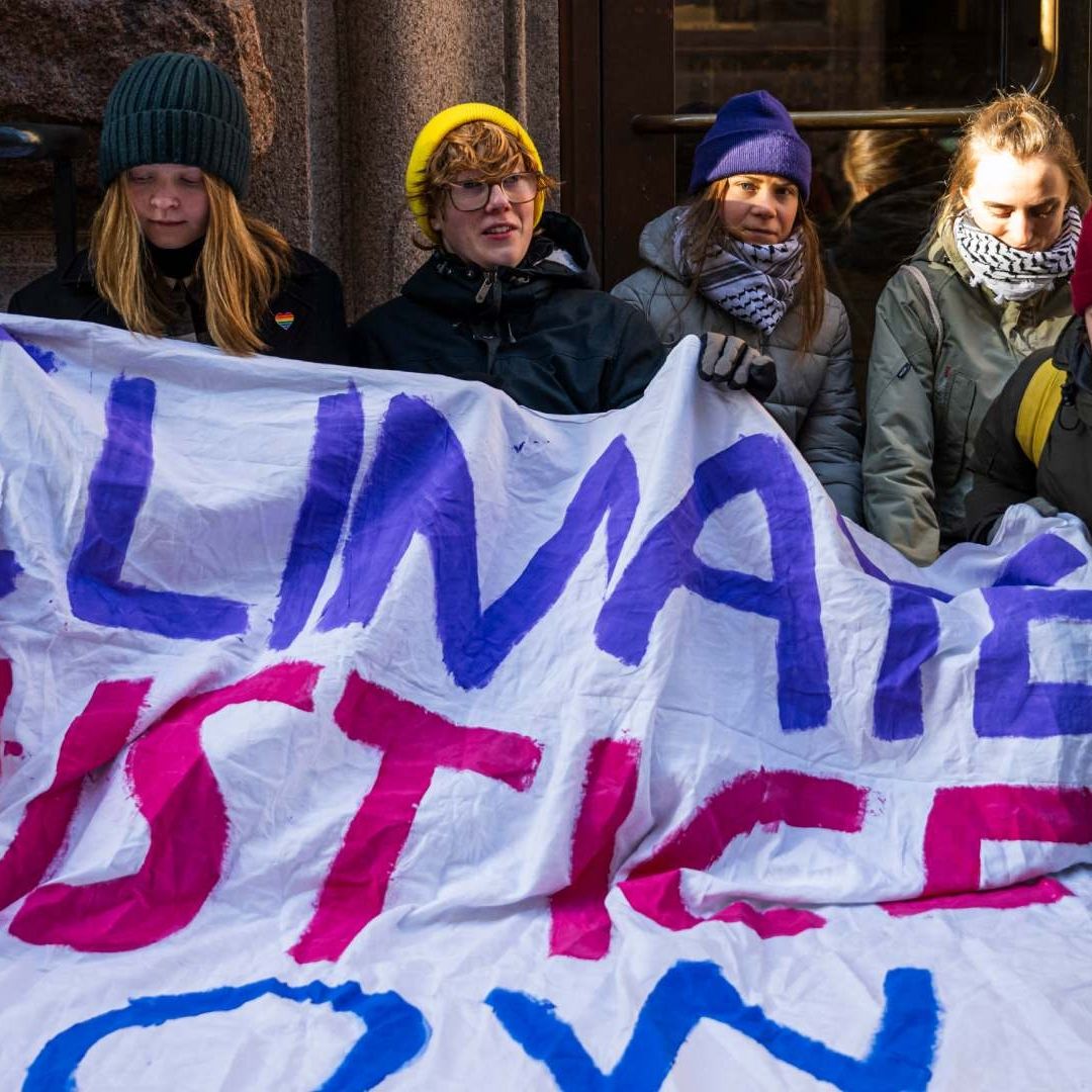 Greta Thunberg bloquea el Parlamento sueco