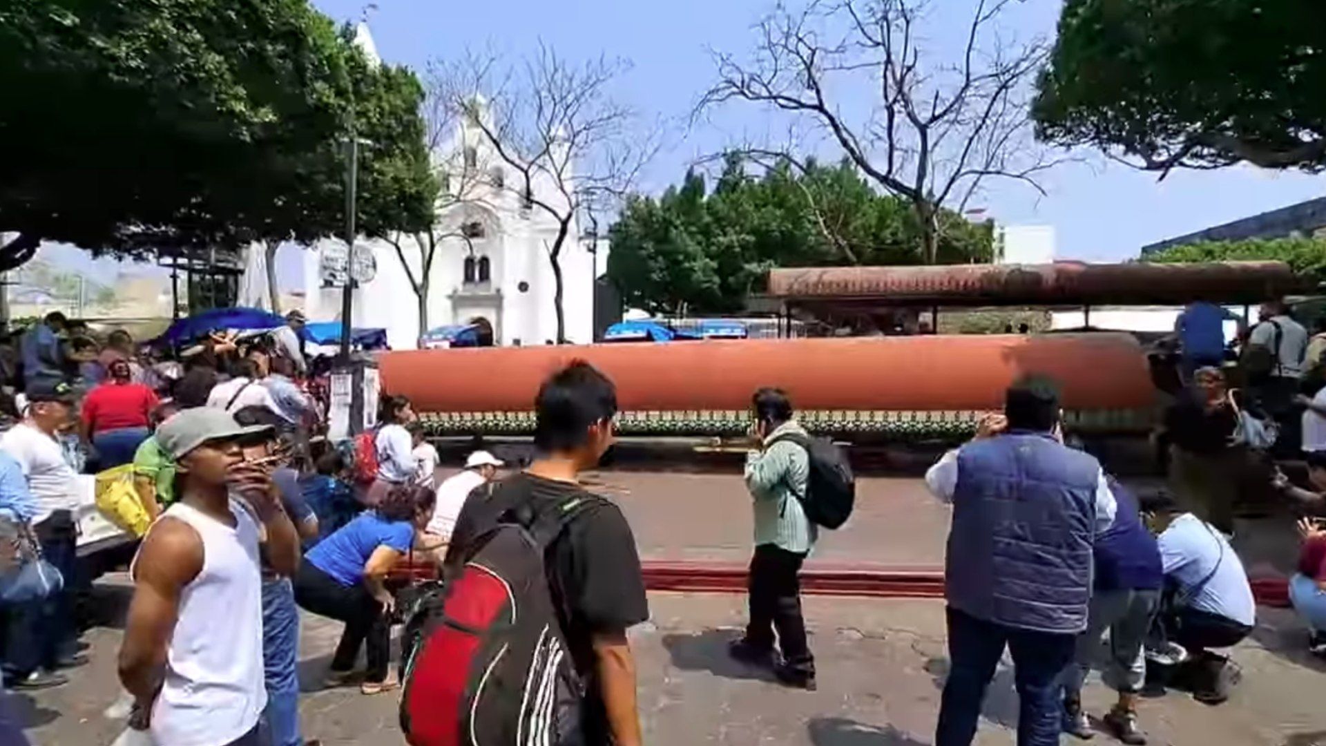 Video: Estructura Cae y Aplasta a Maestros de la CNTE en Plantón en Chiapas; Hay un Muerto