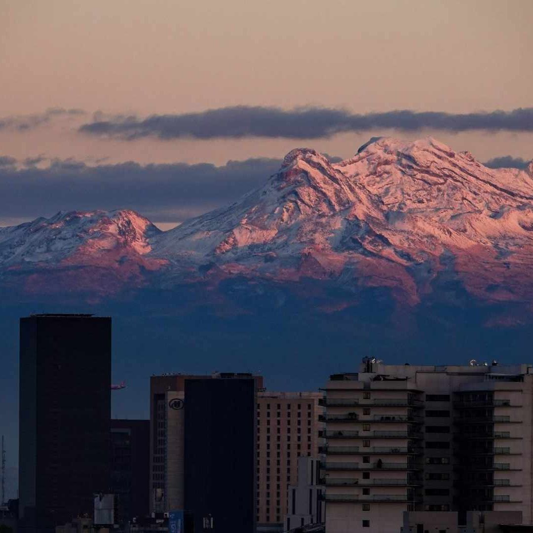 El volcán Iztaccíhuatl