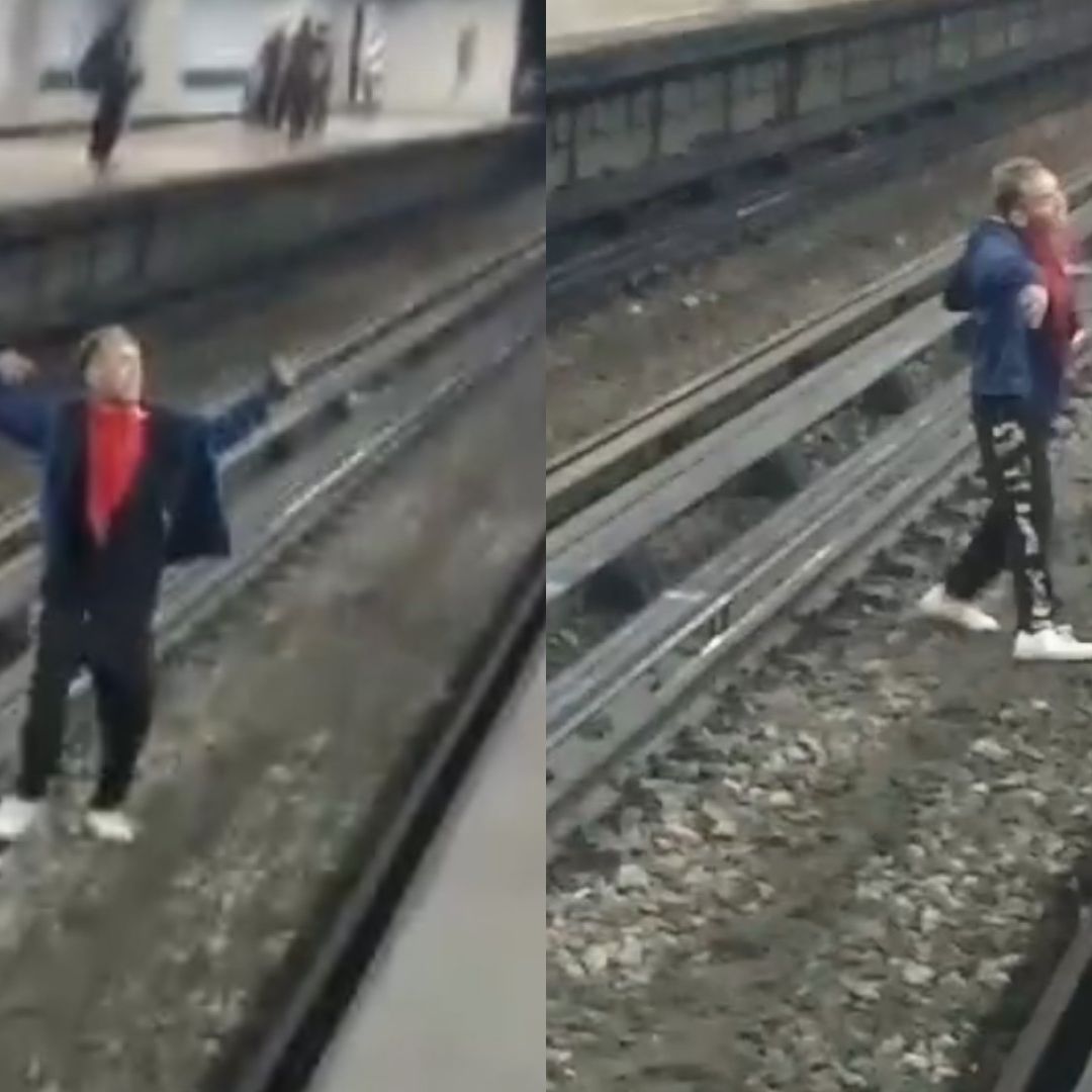 Hombre baja a vías del Metro en Línea B