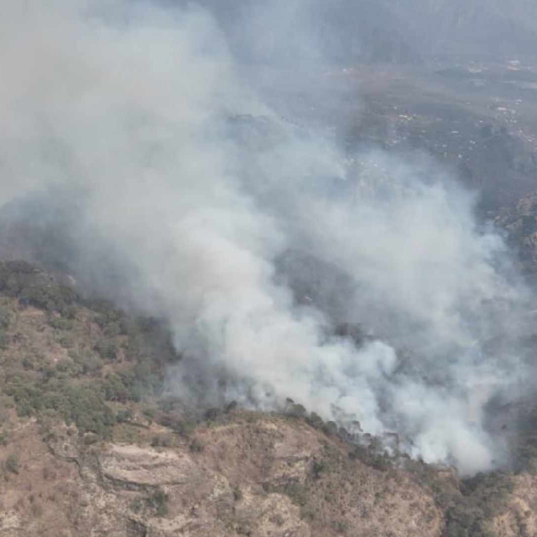 Incendio forestal en el Tepozteco