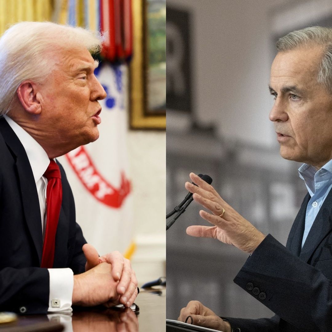 Donald Trump y Mark Carney tienen diferencias debido a los aranceles a los automóviles impuestos por Estados Unidos. Foto: AP