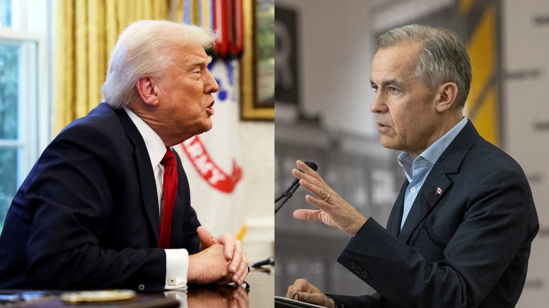 Donald Trump y Mark Carney tienen diferencias debido a los aranceles a los automóviles impuestos por Estados Unidos. Foto: AP