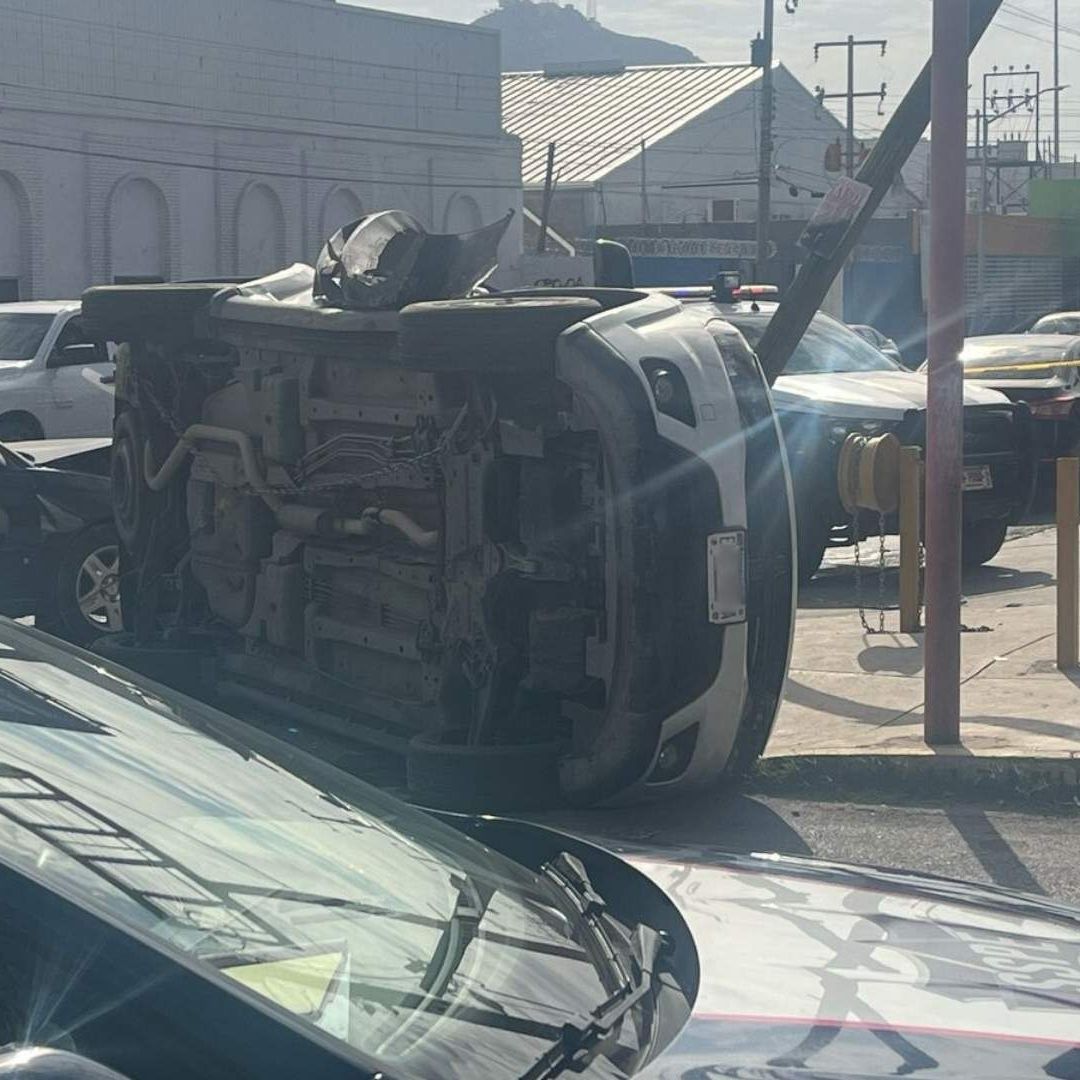 Se Registró un Choque con Volcadura en la Avenida Tecnológico en Chihuahua
