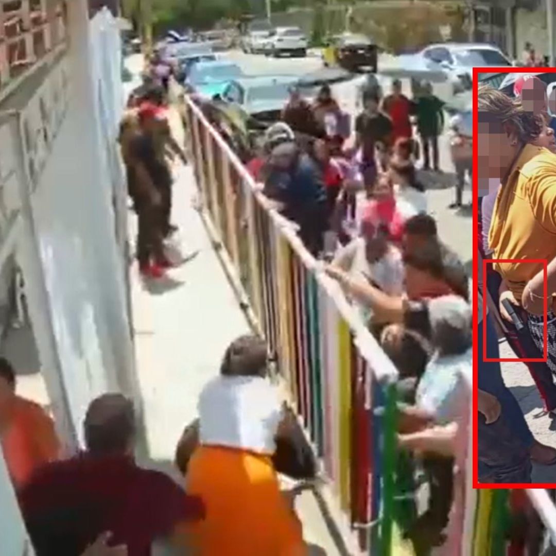 Mujer Agrede y Amenaza con Arma de Fuego a Padre de Familia de Escuela Primaria Fernando Ximello en Puebla