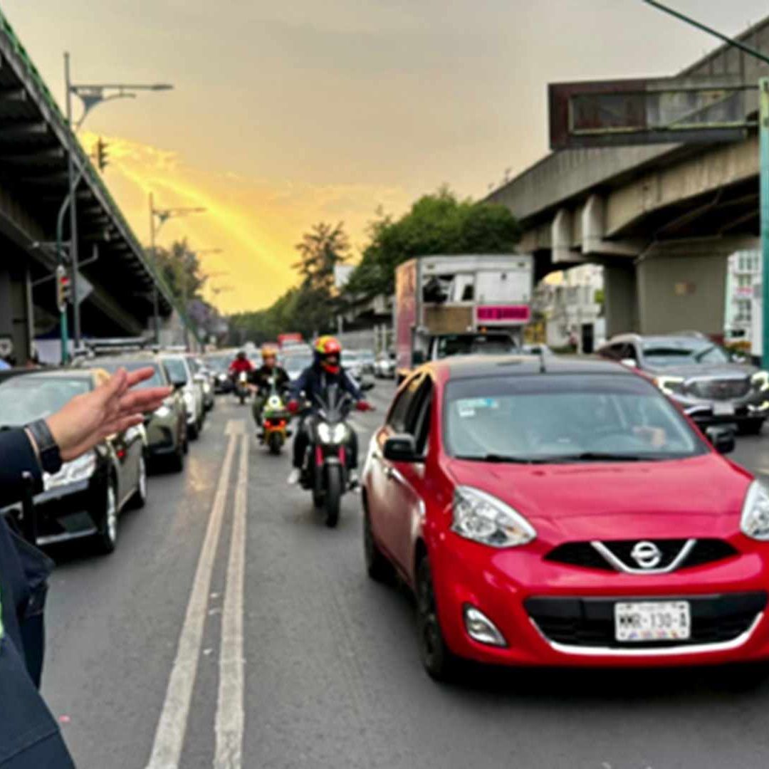 Operativo de tránsito en CDMX