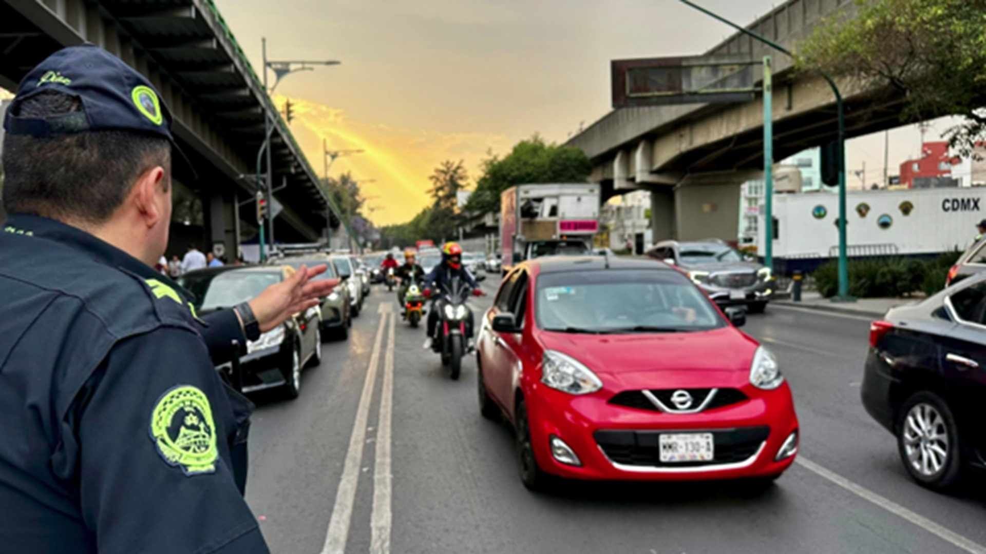 Operativo de tránsito en CDMX