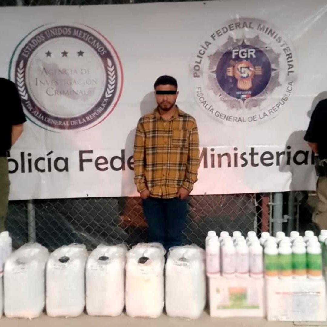 Detenido con metanfetamina líquida