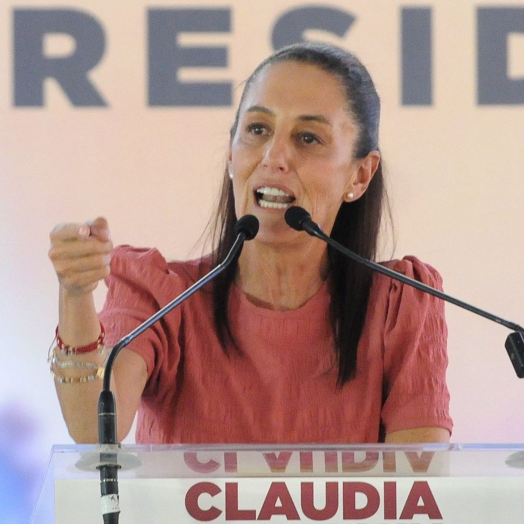 Claudia Sheinbaum durante acto de campaña en la CDMX