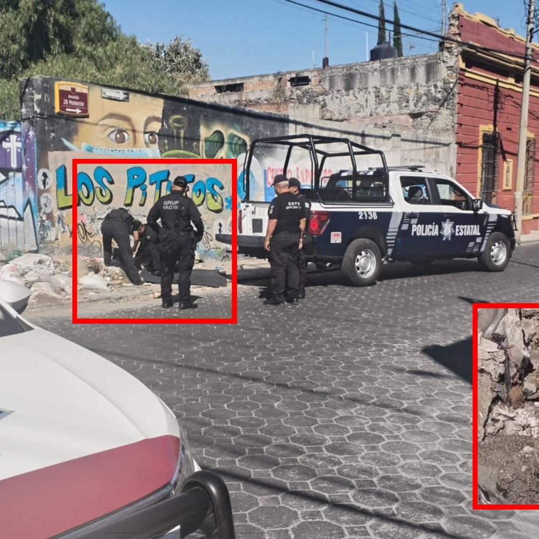 Cierre en Barrio El Tamborcito en Puebla por Hallazgo de Artefacto Explosivo Tipo Granada de Fragmentación