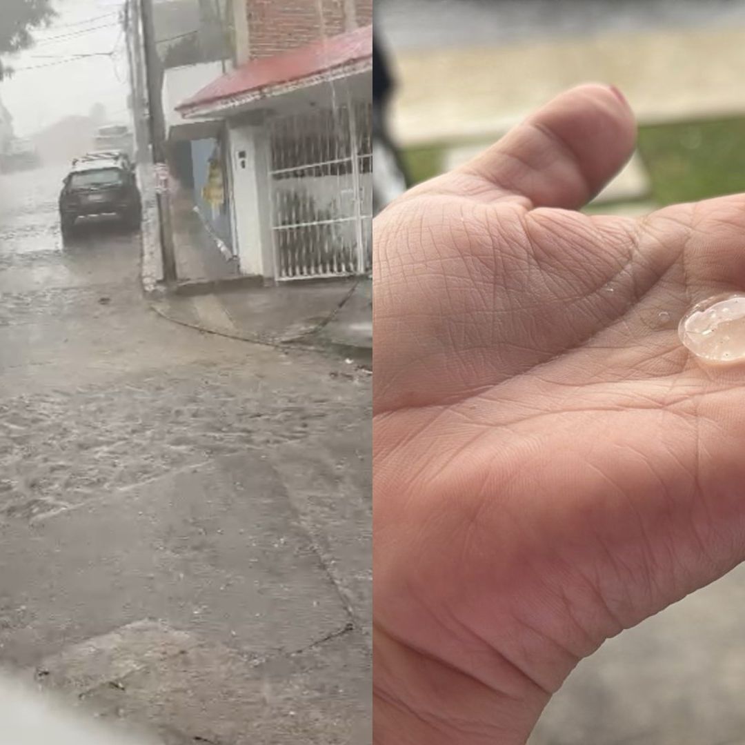 El granizo reportado primero fue en la zona de Banderilla y posteriormente en la capital del estado y Coatepec