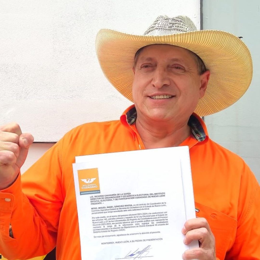 Ramiro Delgado, exintegrante de Bronco, consigue registró como candidato de Movimiento Ciudadano a diputación por Apodaca