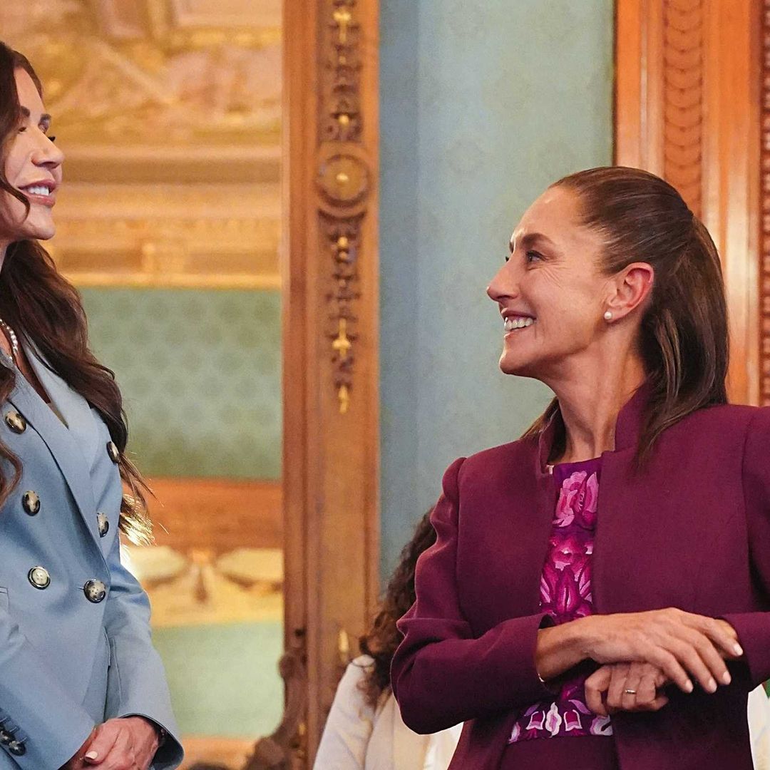 Reunión de Claudia Sheinbaum y la secretaria del Departamento de Seguridad de EUA, Kristi Noem