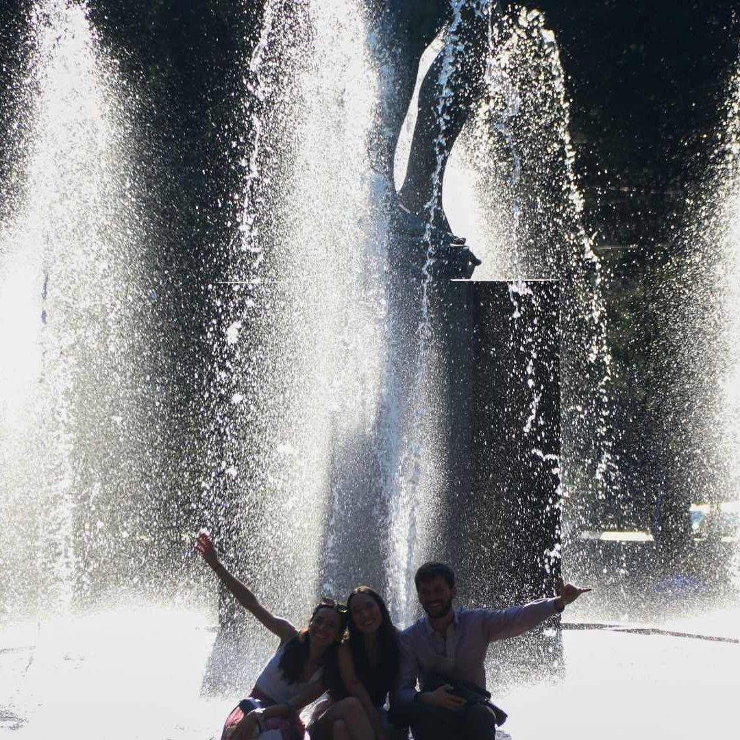 Fuente en la plaza Río de Janeiro, en la colonia Roma, CDMX