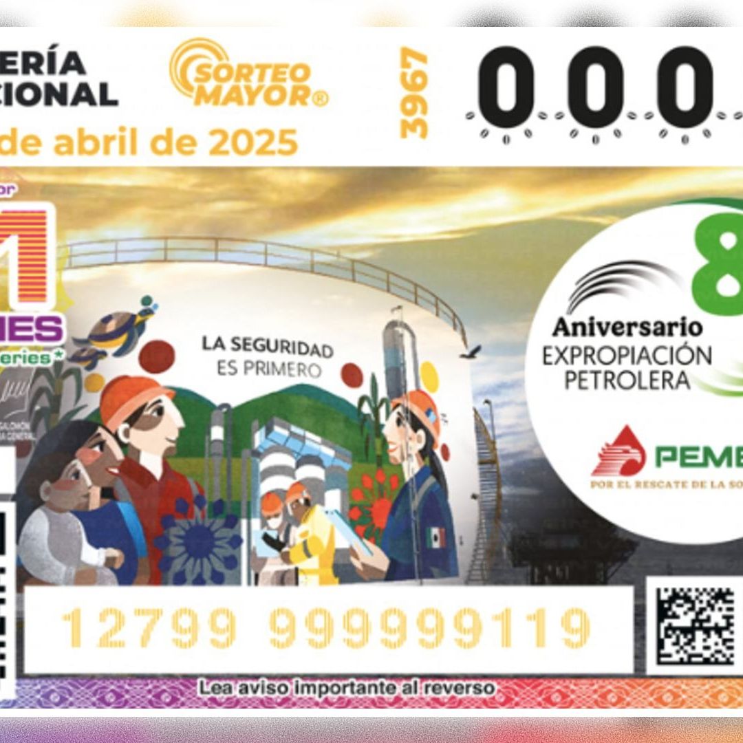 Conoce los resultados de la Lotería Nacional en su Sorteo Mayor 3967