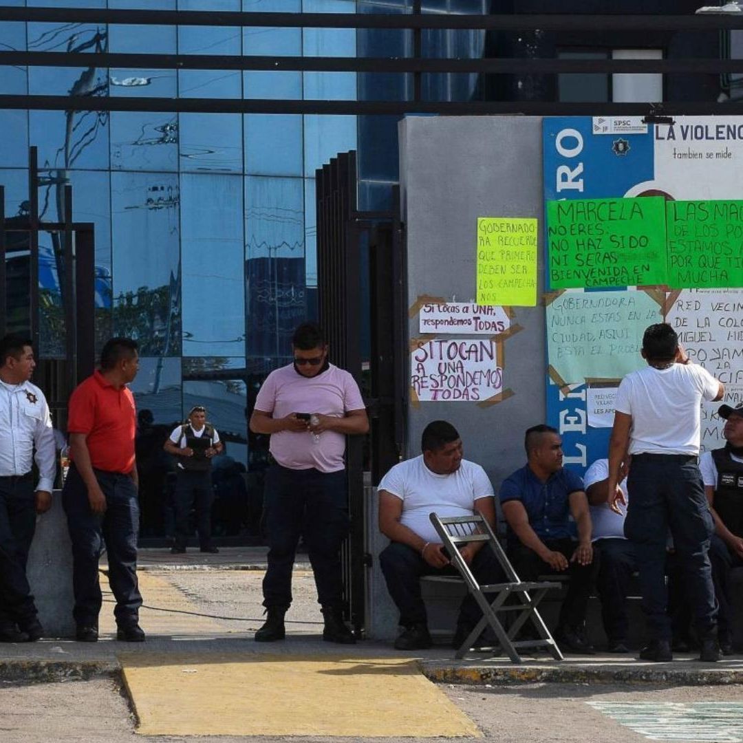 Policías en Campeche Mantienen su Protesta por Sexto Día tras Denuncia de Maltrtatos