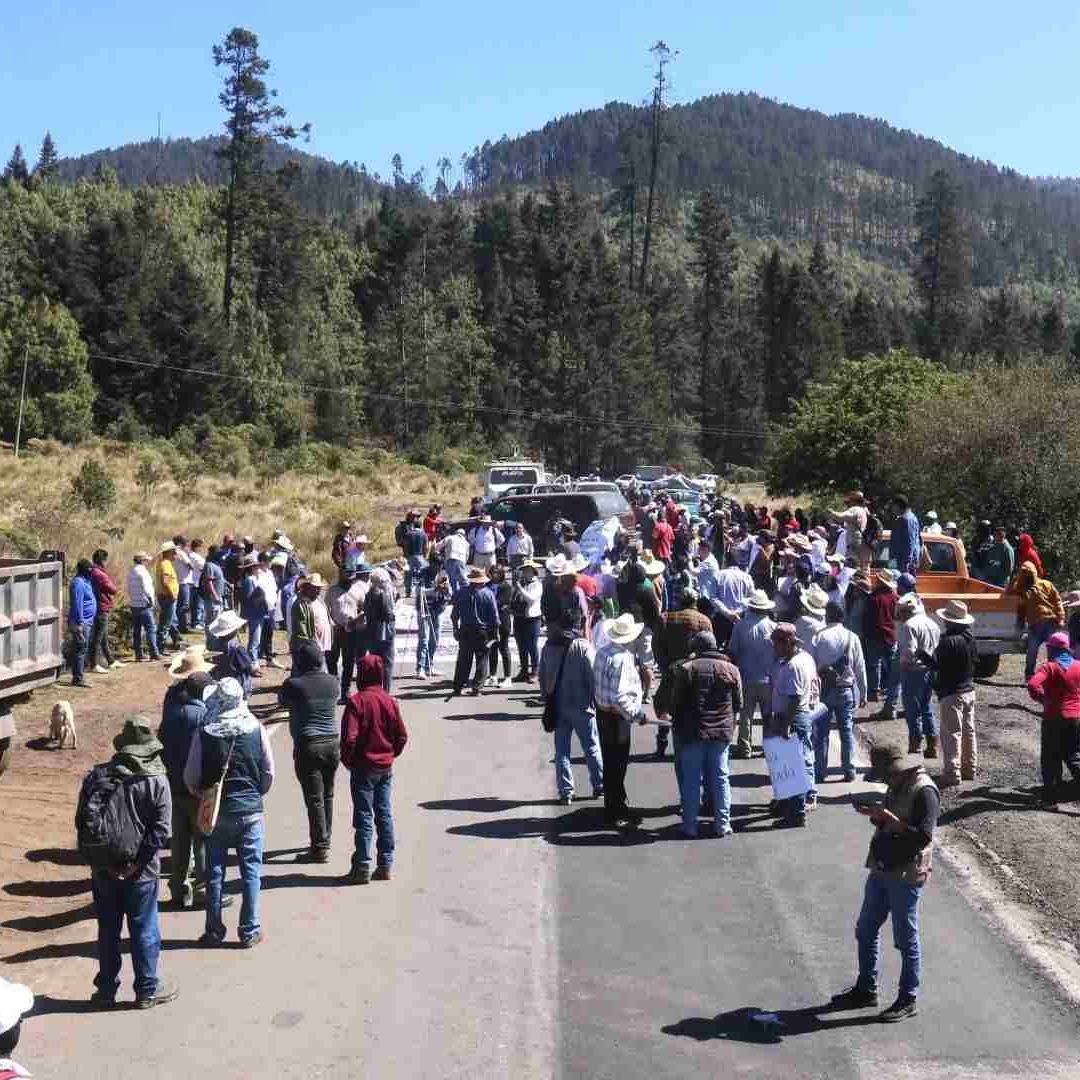 Comuneros de Ocuilan, Edomex, Protestan en Defensa del Gran Bosque de Agua