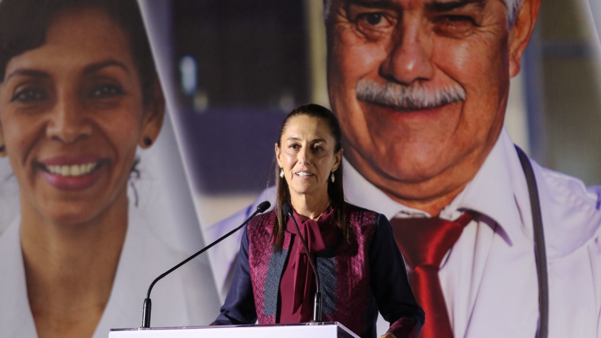 Claudia Sheinbaum Pardo, candidata a la presidencia de México, presenta su propuesta Plan República Sana y Cultural en el Museo Interactivo de Economía