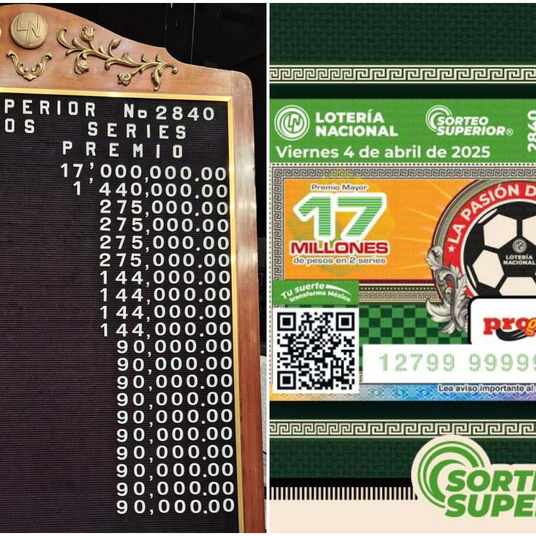 Conoce dónde cayó el premio mayor de la Lotería Nacional