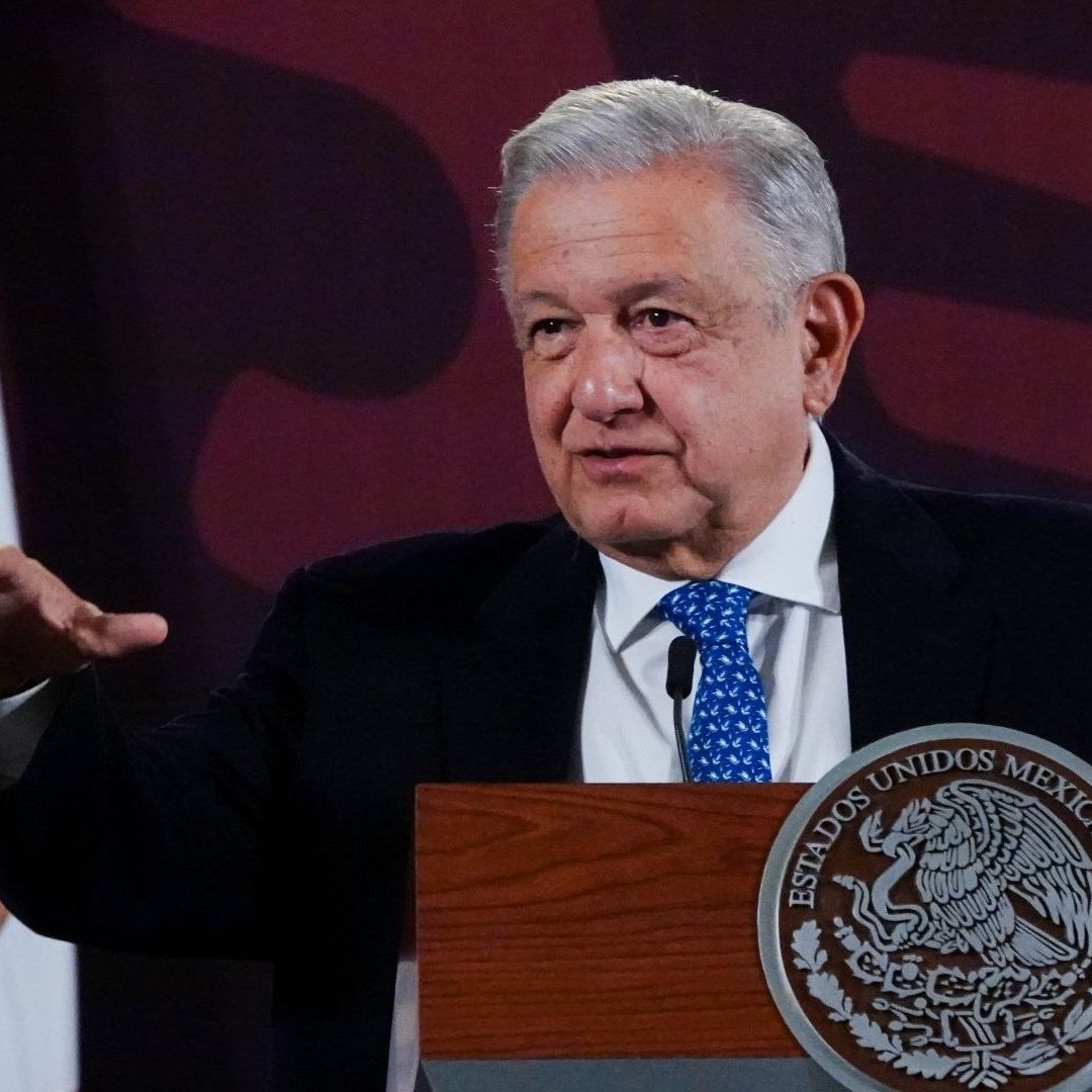 El presidente López Obrador en conferencia mañanera