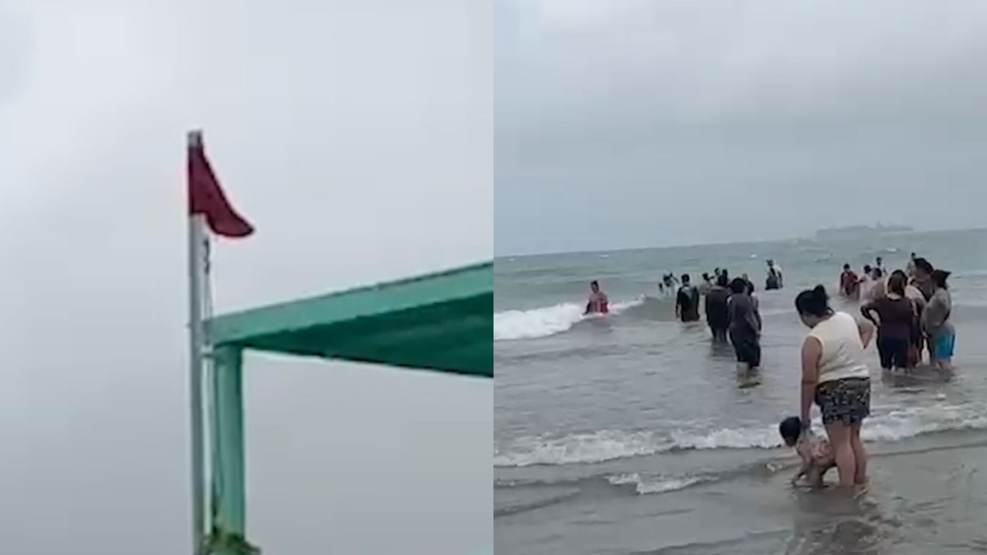 El fuerte evento de norte no fue motivo suficiente para detener a los turistas que acudieron para disfrutar del litoral del Golfo de México.