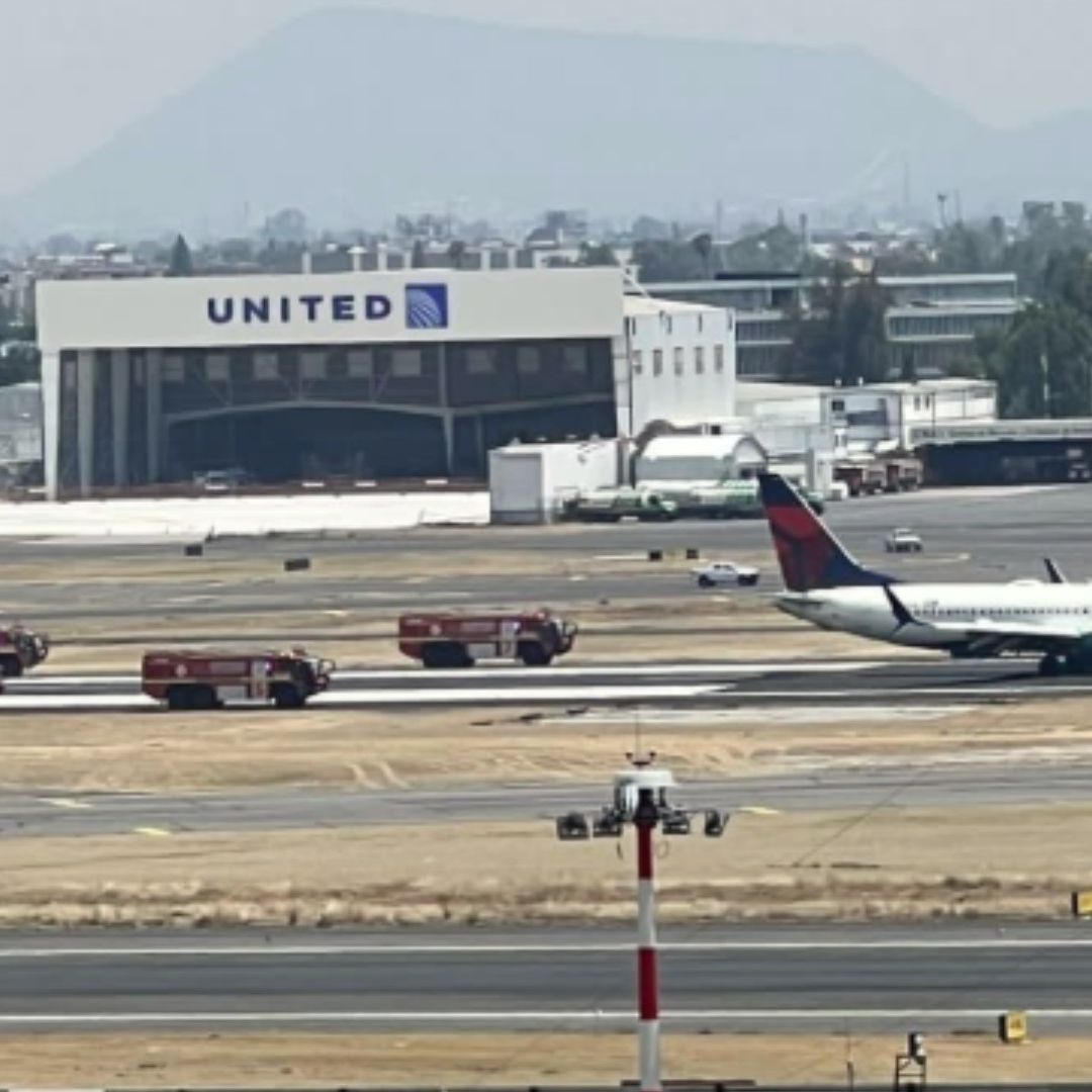 Avión Delta Airlines Aterriza de Emergencia en AICM por Falla Técnica; Sobrevoló en Círculos