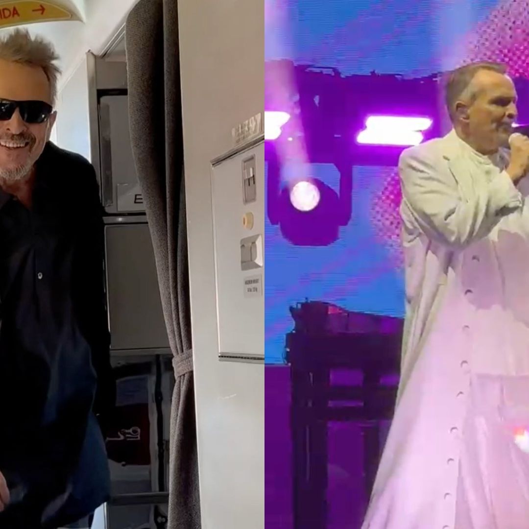 Miguel Bosé se encontraba abordando un avión,  cuando fue sorprendido por sus fans, quienes le cantaron las tradicionales mañanitas por su reciente cumpleaños.