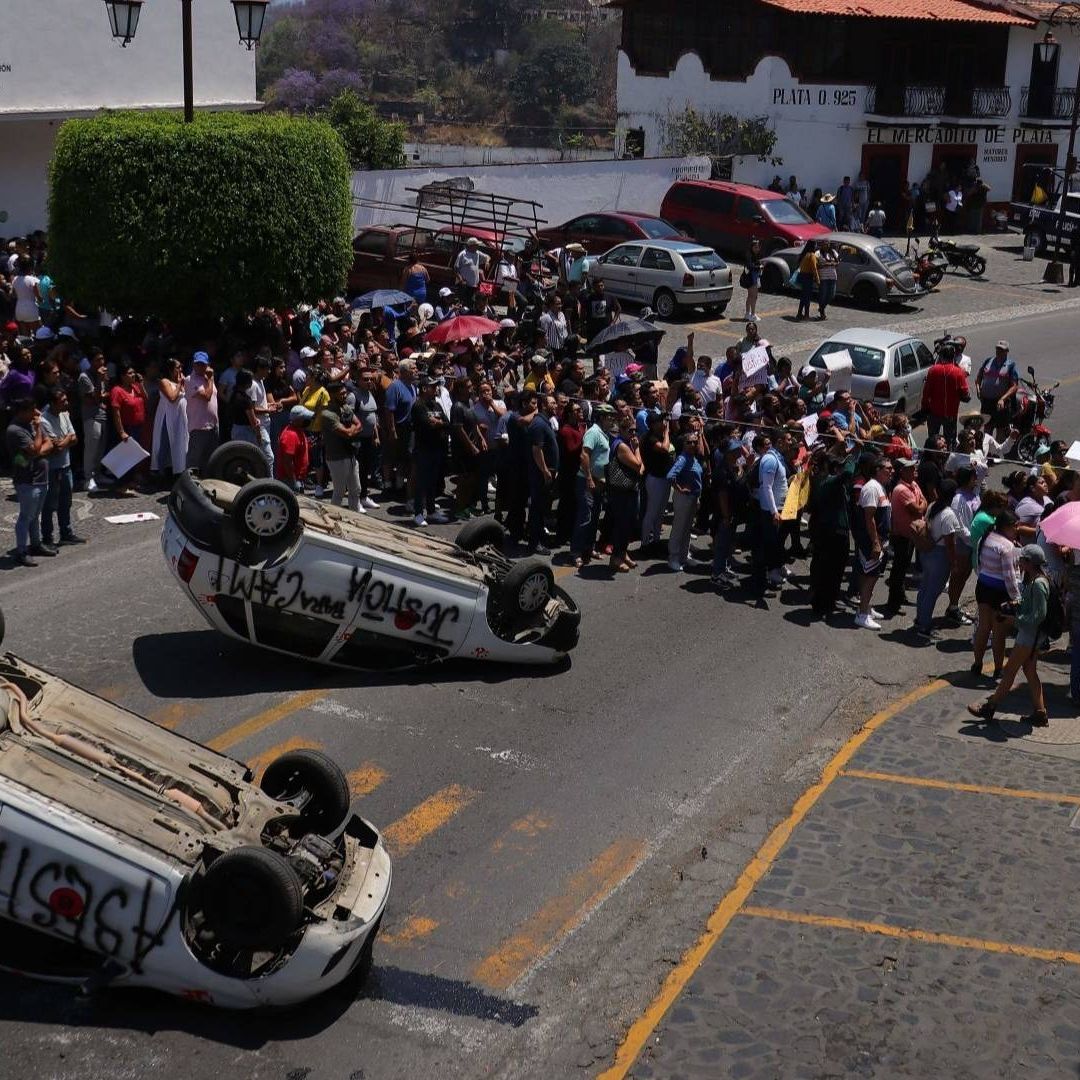 Protestas violentas en Taxco por muerte de la niña Camila