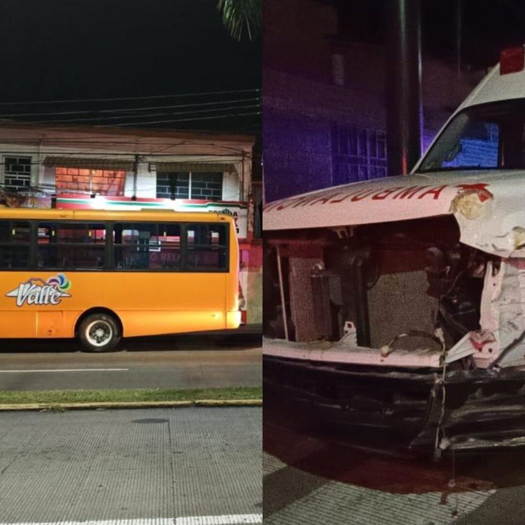 Según testigos el autobús no hizo alto y no dio la preferencia a la ambulancia, la cual circulaba con torreta y luces encendidas.