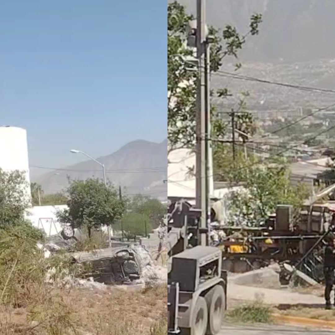 Vuelca revolvedora y muere conductor en Santa Catarina
