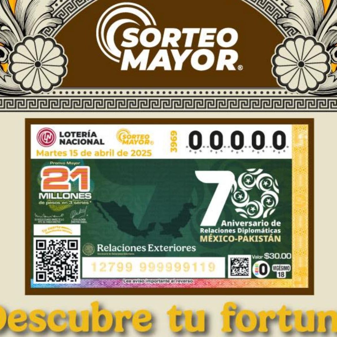 Billete del Sorteo Mayor No. 3969 de la Lotería Nacional