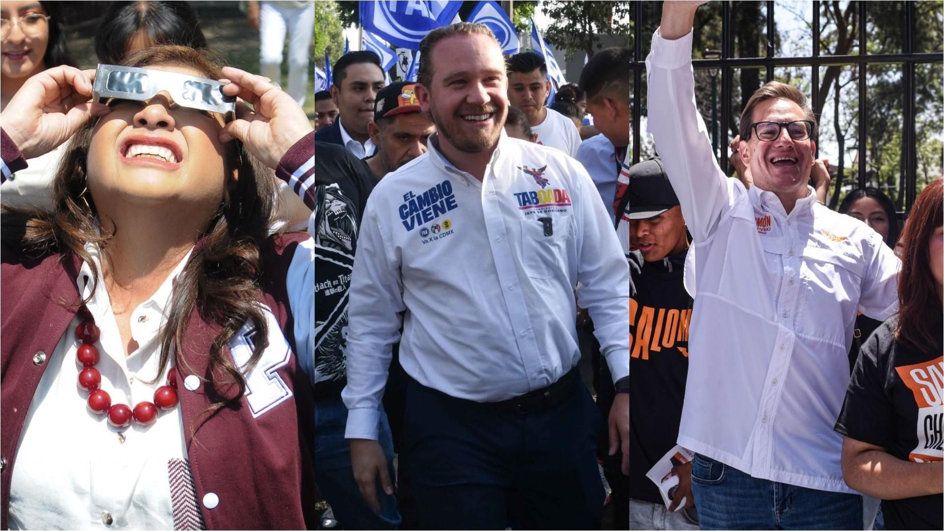 Los tres candidatos a la jefatura de la gobierno de la CDMX tuvieron actividades. Foto: Cuartoscuro