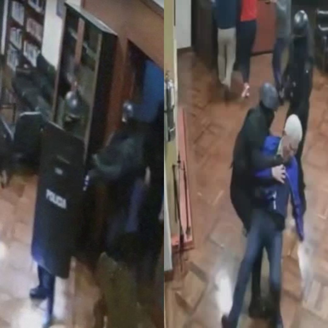 El gobierno mostró un video de la irrupción en la embajada.
