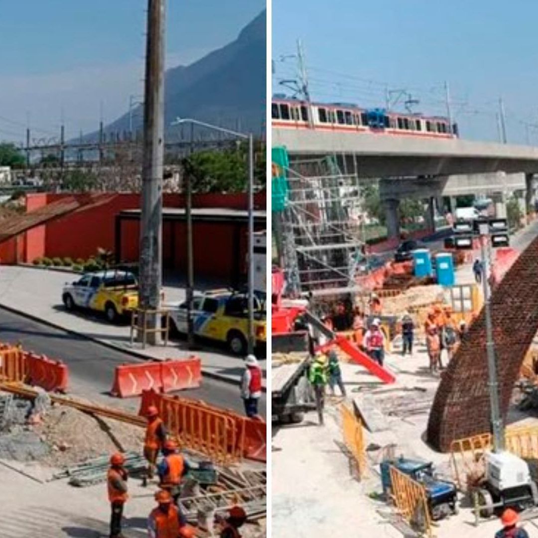 Accidente Dobla Columna de Varillas en Obras del Metro en Monterrey, Nuevo León