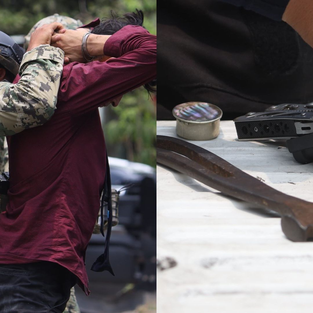 Un hombre presunto elemento de la Secretaría de Marina es señalado de haber amenazado con un arma a varias personas.