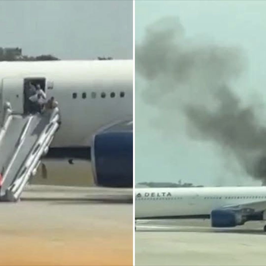 Avión de Delta Airles con 300 pasajeros se incendia en Orlando