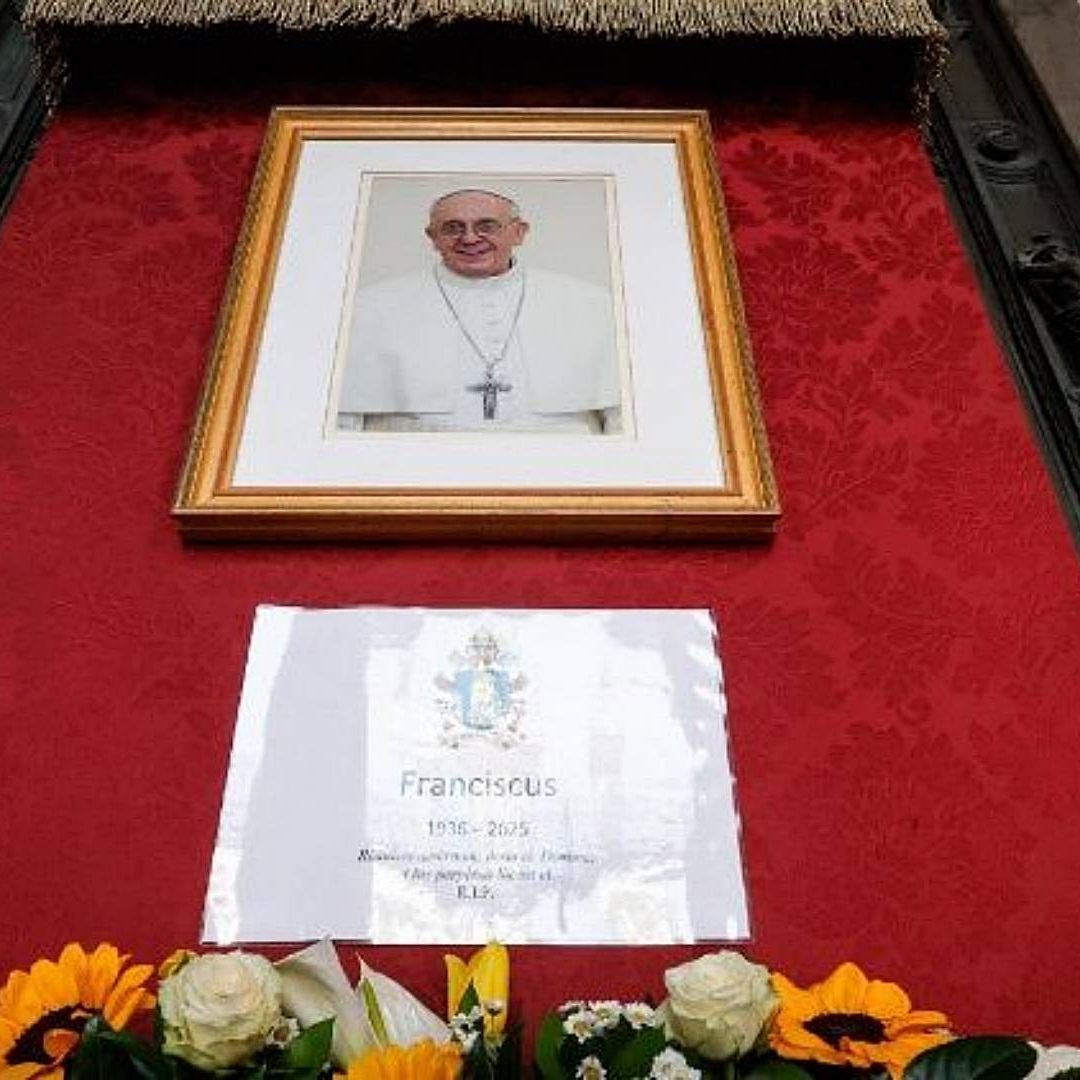 Fotografía del Papa Francisco en Basílica de Santa María la Mayor