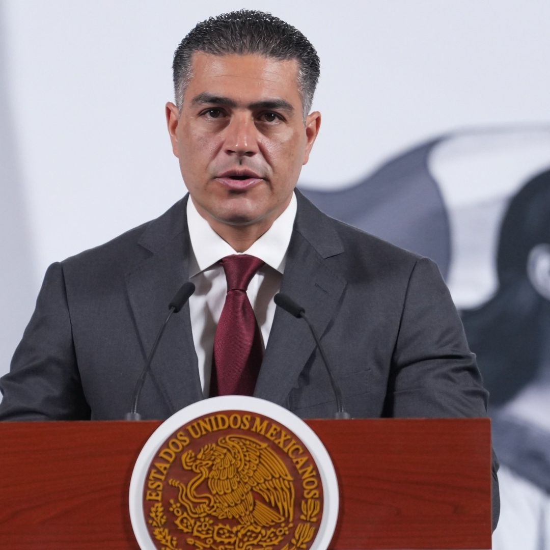 Omar García Harfuch en Palacio Nacional