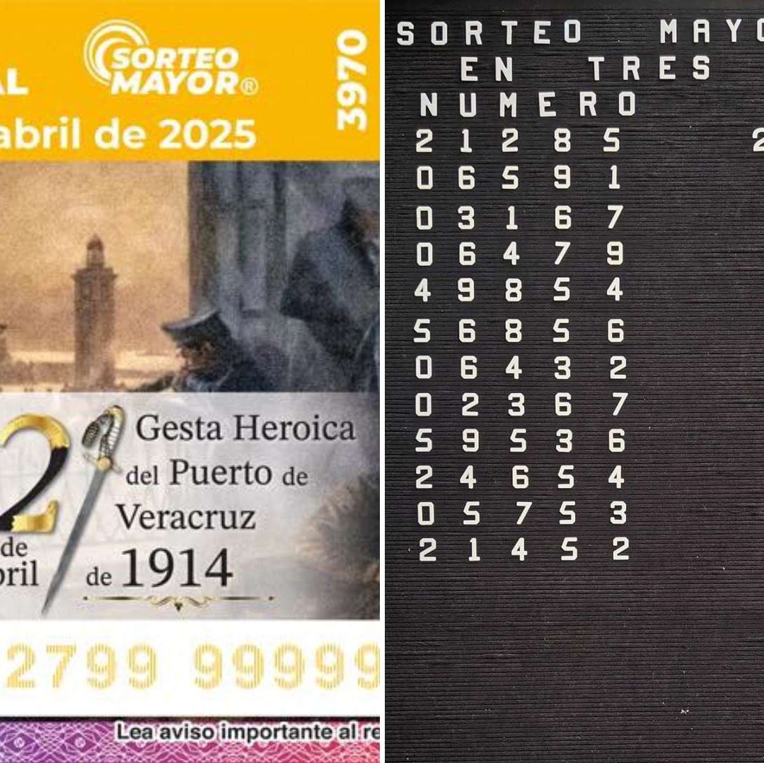 Conoce en qué estados y expendios se vendió el boleto ganador del Sorteo Mayor 3970 de Lotería Nacional del 22 de abril 2025