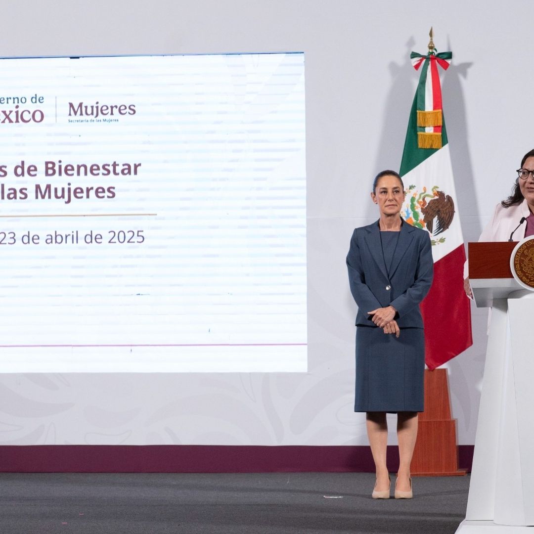 Claudia Sheinbaum y Citlalli Hernández en Palacio Nacional