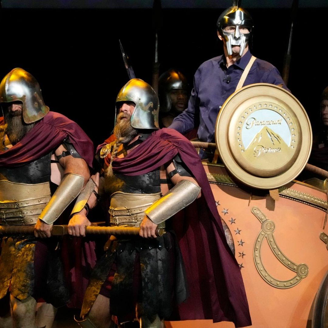 Así presentaron el tráiler de Gladiador 2 en CinemaCon en Las Vegas. Foto: AP