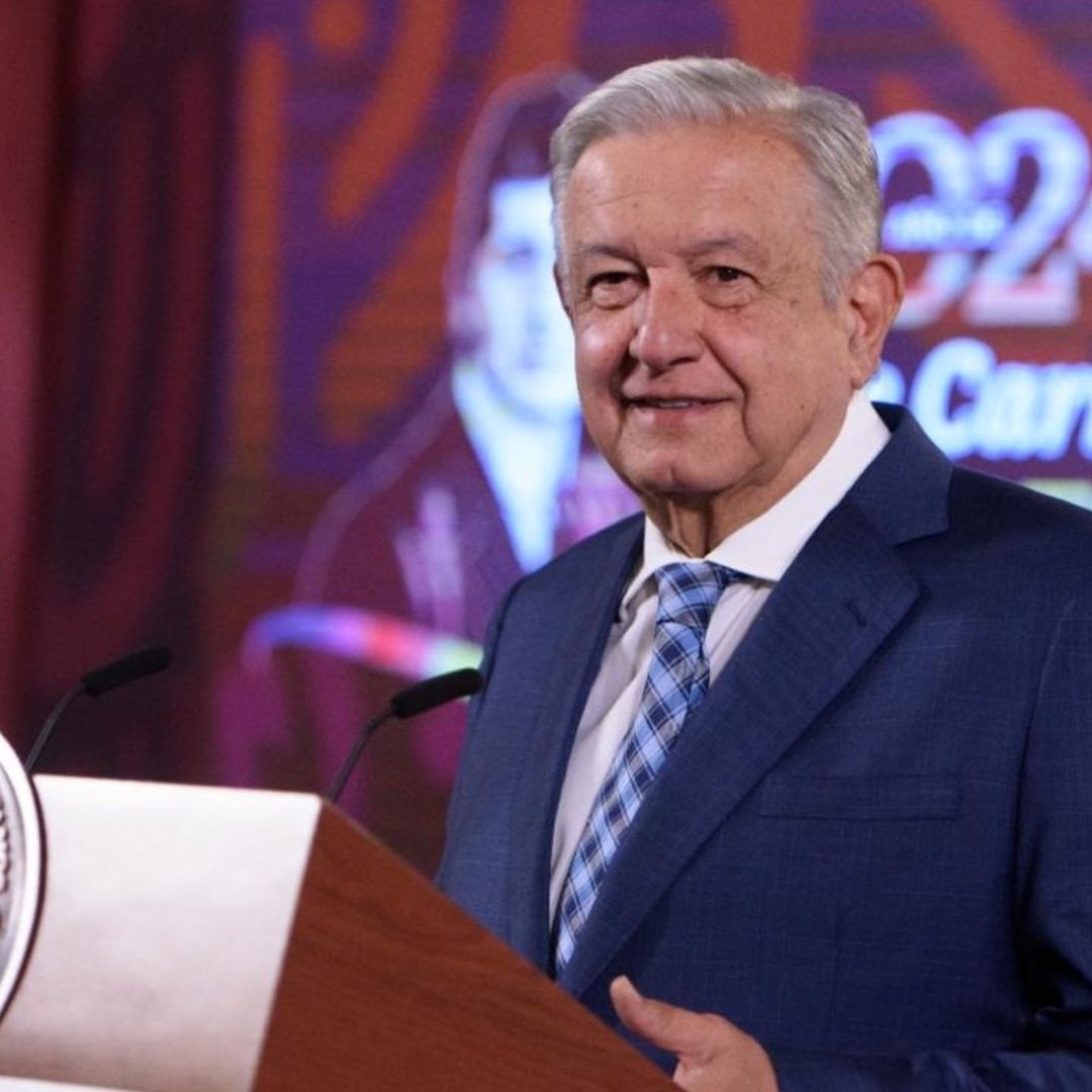 El presidente López Obrador en conferencia mañanera