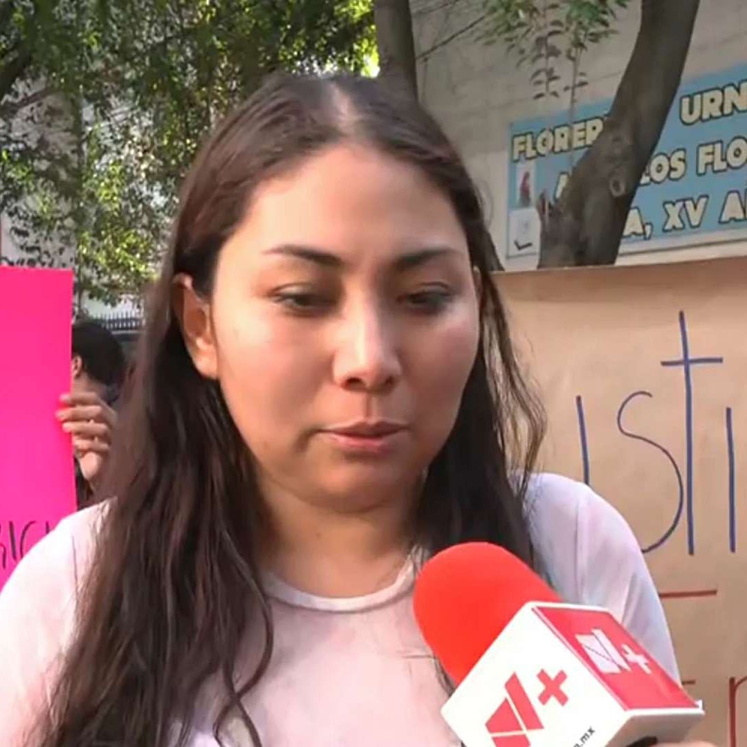 Señora Erika durante protesta en la CDMX